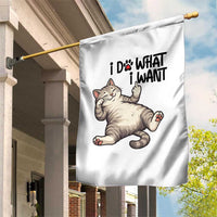 Cat Lover Garden Flag Funny I Do What I Want - Wonder Print Shop