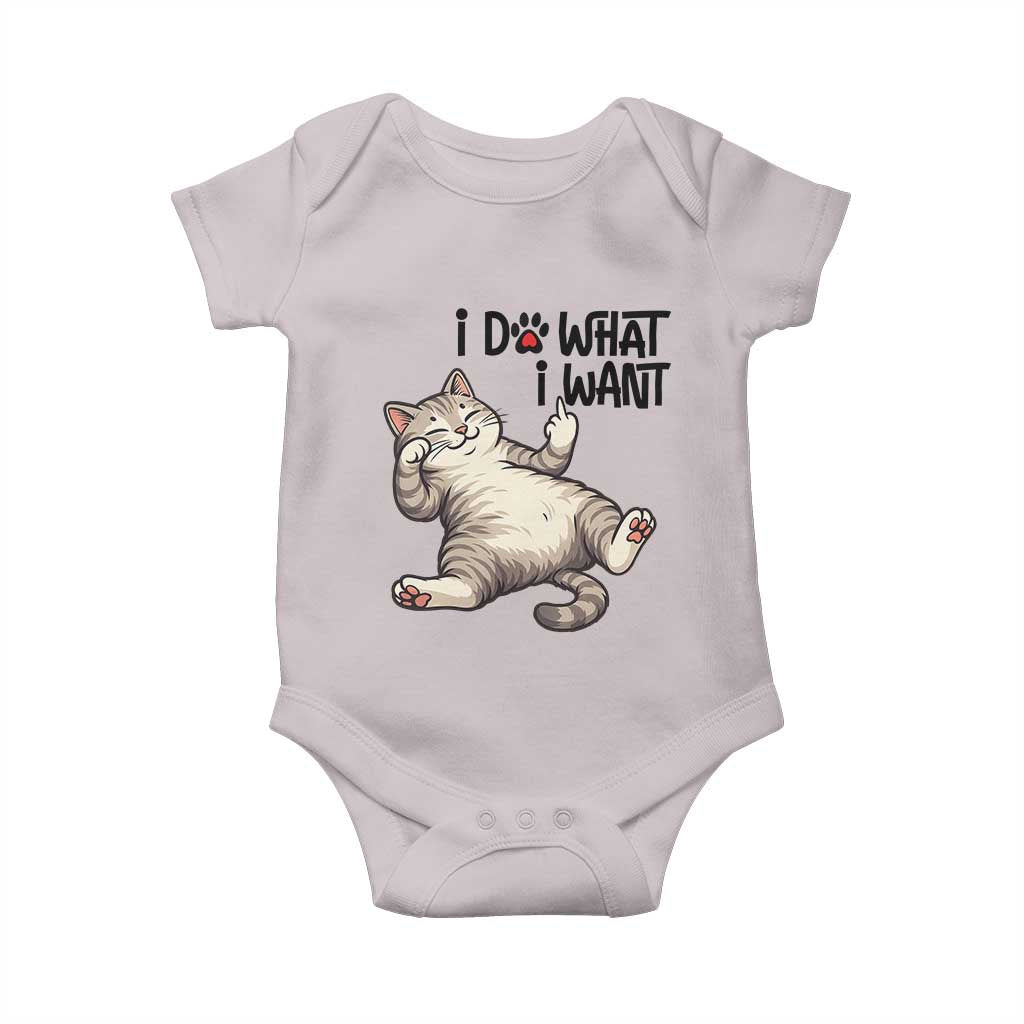 Cat Lover Baby Onesie Funny I Do What I Want - Wonder Print Shop