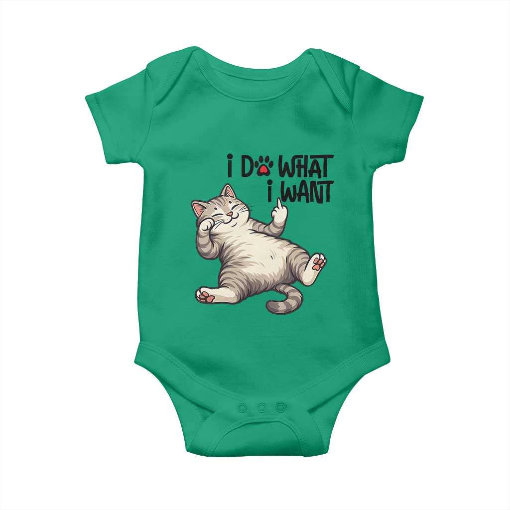 Cat Lover Baby Onesie Funny I Do What I Want - Wonder Print Shop