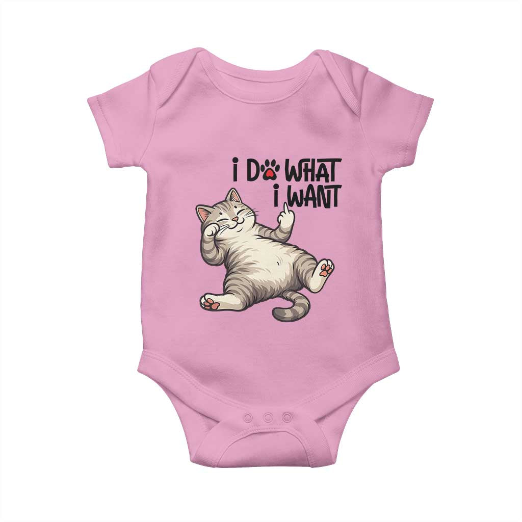 Cat Lover Baby Onesie Funny I Do What I Want - Wonder Print Shop