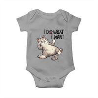 Cat Lover Baby Onesie Funny I Do What I Want - Wonder Print Shop