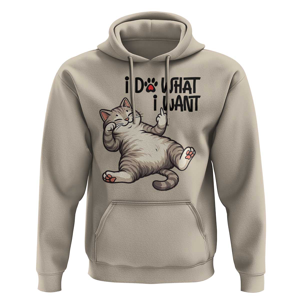 Cat Lover Hoodie Funny I Do What I Want - Wonder Print Shop