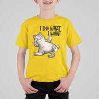 Cat Lover T Shirt For Kid Funny I Do What I Want - Wonder Print Shop