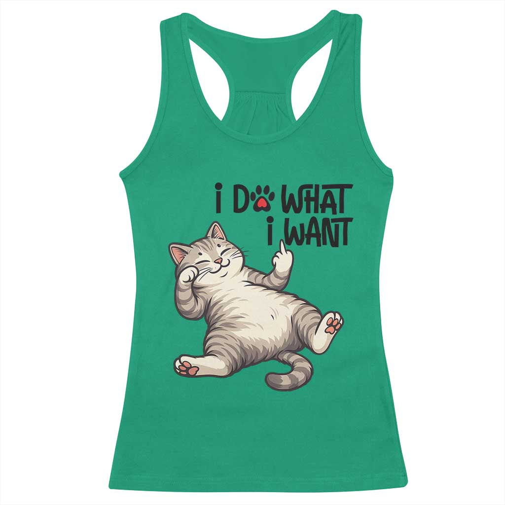 Cat Lover Racerback Tank Top Funny I Do What I Want - Wonder Print Shop
