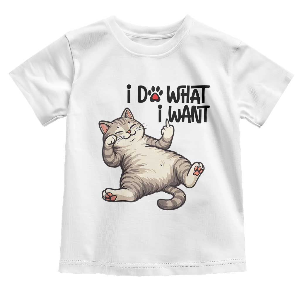 Cat Lover Toddler T Shirt Funny I Do What I Want - Wonder Print Shop