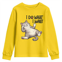 Cat Lover Youth Sweatshirt Funny I Do What I Want - Wonder Print Shop