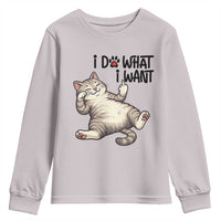 Cat Lover Youth Sweatshirt Funny I Do What I Want - Wonder Print Shop