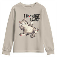 Cat Lover Youth Sweatshirt Funny I Do What I Want - Wonder Print Shop