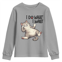 Cat Lover Youth Sweatshirt Funny I Do What I Want - Wonder Print Shop