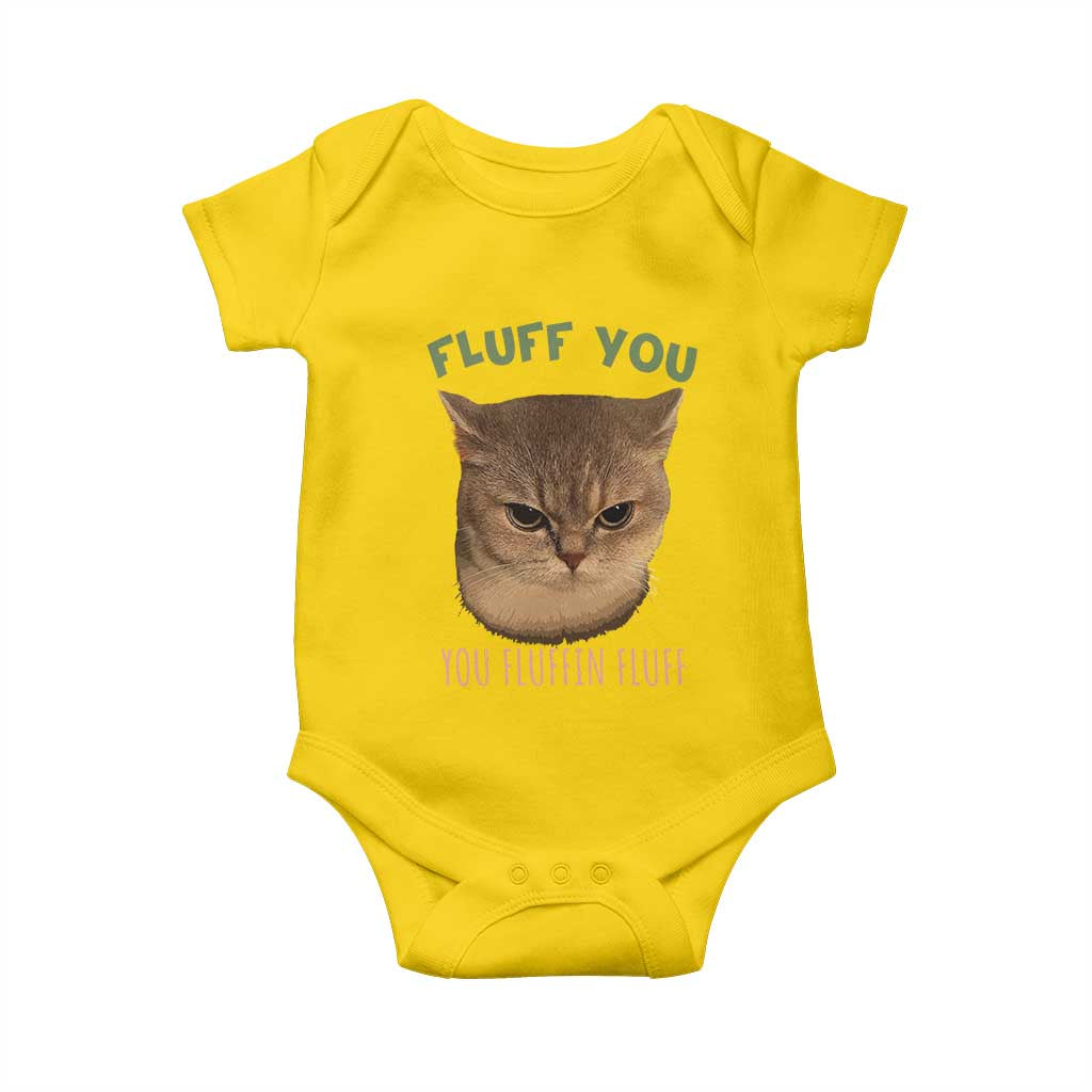 Cat Meme Baby Onesie Funny Fluff You You Fluffin Fluff Cat Lover - Wonder Print Shop