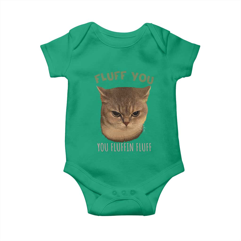 Cat Meme Baby Onesie Funny Fluff You You Fluffin Fluff Cat Lover - Wonder Print Shop