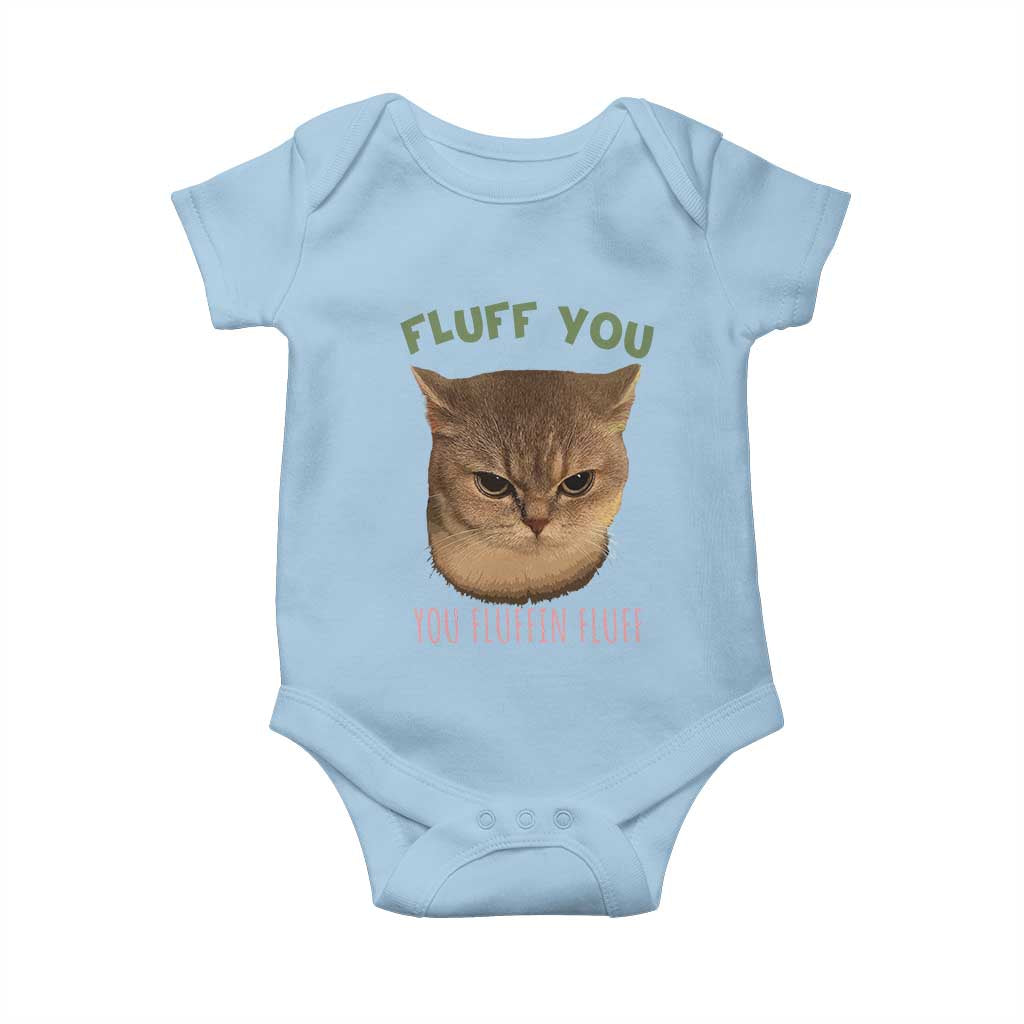 Cat Meme Baby Onesie Funny Fluff You You Fluffin Fluff Cat Lover - Wonder Print Shop