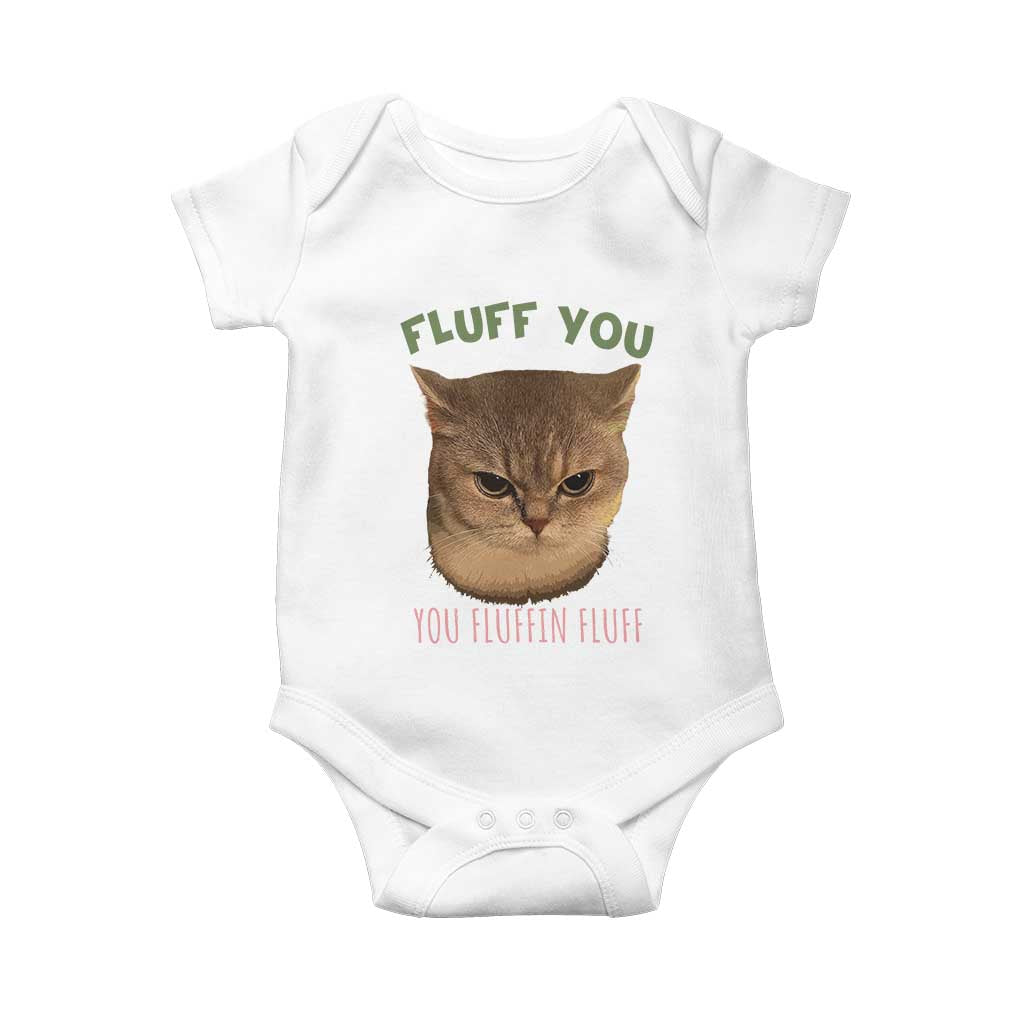Cat Meme Baby Onesie Funny Fluff You You Fluffin Fluff Cat Lover - Wonder Print Shop