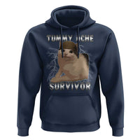 Tummy Ache Survivor Hoodie Cat Meme Humor Gift - Wonder Print Shop