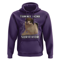 Tummy Ache Survivor Hoodie Cat Meme Humor Gift - Wonder Print Shop