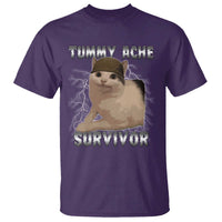 Tummy Ache Survivor T Shirt Cat Meme Humor Gift - Wonder Print Shop