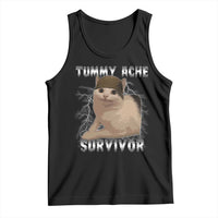 Tummy Ache Survivor Tank Top Cat Meme Humor Gift - Wonder Print Shop