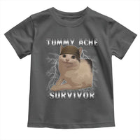 Tummy Ache Survivor Toddler T Shirt Cat Meme Humor Gift - Wonder Print Shop
