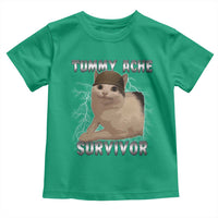 Tummy Ache Survivor Toddler T Shirt Cat Meme Humor Gift - Wonder Print Shop