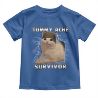 Tummy Ache Survivor Toddler T Shirt Cat Meme Humor Gift - Wonder Print Shop
