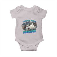 Tummy Ache Survivor Baby Onesie Funny Cat Meme For Cat Lover - Wonder Print Shop