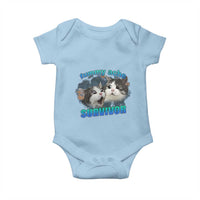 Tummy Ache Survivor Baby Onesie Funny Cat Meme For Cat Lover - Wonder Print Shop