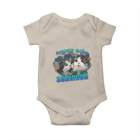 Tummy Ache Survivor Baby Onesie Funny Cat Meme For Cat Lover - Wonder Print Shop