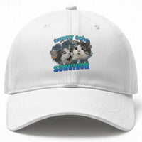 Tummy Ache Survivor Baseball Cap Funny Cat Meme For Cat Lover