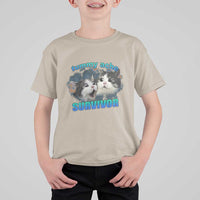 Tummy Ache Survivor T Shirt For Kid Funny Cat Meme For Cat Lover - Wonder Print Shop