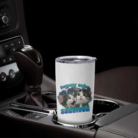 Tummy Ache Survivor Tumbler Cup Funny Cat Meme For Cat Lover
