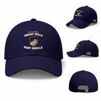 Funny Cat Farts Meme Baseball Cap You're Either A Smart Fella Or A Fart Smella