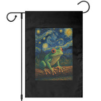 Funny Frog Garden Flag Van Gogh Style Starry Night - Wonder Print Shop
