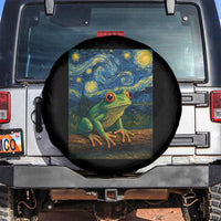 Funny Frog Spare Tire Cover Van Gogh Style Starry Night - Wonder Print Shop