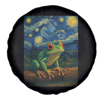 Funny Frog Spare Tire Cover Van Gogh Style Starry Night - Wonder Print Shop