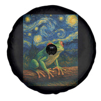 Funny Frog Spare Tire Cover Van Gogh Style Starry Night - Wonder Print Shop