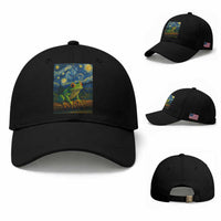 Funny Frog Baseball Cap Van Gogh Style Starry Night