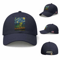 Funny Frog Baseball Cap Van Gogh Style Starry Night
