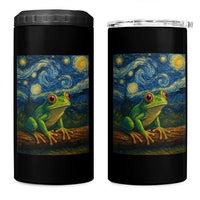 Funny Frog 4 in 1 Can Cooler Tumbler Van Gogh Style Starry Night
