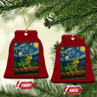 Funny Frog Ceramic Ornament Van Gogh Style Starry Night - Wonder Print Shop