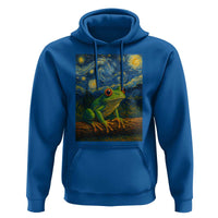 Funny Frog Hoodie Van Gogh Style Starry Night - Wonder Print Shop