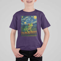 Funny Frog T Shirt For Kid Van Gogh Style Starry Night - Wonder Print Shop