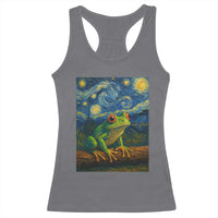 Funny Frog Racerback Tank Top Van Gogh Style Starry Night - Wonder Print Shop