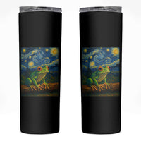 Funny Frog Skinny Tumbler Van Gogh Style Starry Night