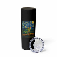 Funny Frog Skinny Tumbler Van Gogh Style Starry Night