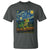 Funny Frog T Shirt Van Gogh Style Starry Night - Wonder Print Shop
