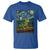 Funny Frog T Shirt Van Gogh Style Starry Night - Wonder Print Shop