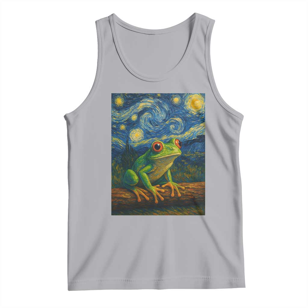 Funny Frog Tank Top Van Gogh Style Starry Night - Wonder Print Shop