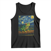 Funny Frog Tank Top Van Gogh Style Starry Night - Wonder Print Shop