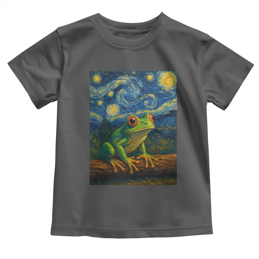 Funny Frog Toddler T Shirt Van Gogh Style Starry Night - Wonder Print Shop