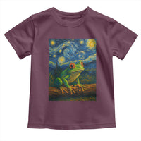 Funny Frog Toddler T Shirt Van Gogh Style Starry Night - Wonder Print Shop